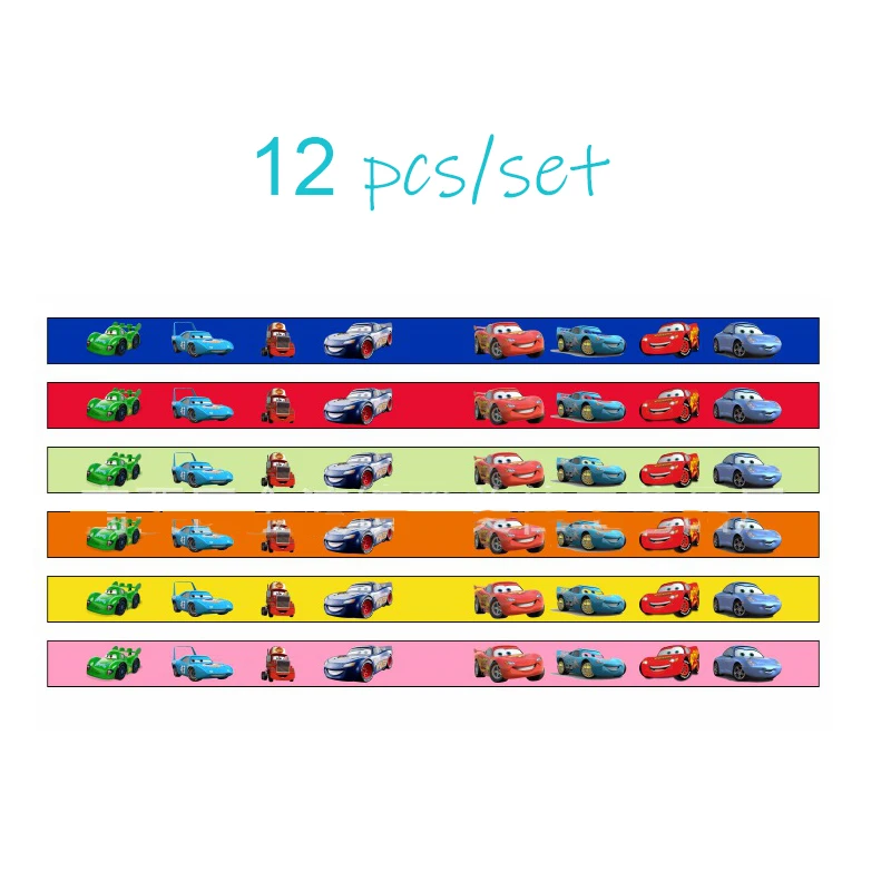 

12Pcs/set Disney Cars Bracelet Lightning Mcqueen Jackson Storm Mack Uncle Truck Car Model Toys Cute Wristand Boys Christmas Gift