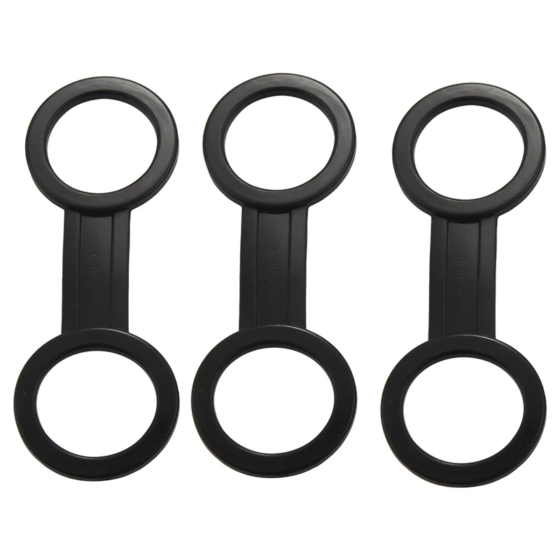 

24 Pieces Scuba Diving Dive Snorkeling Silicone Snorkel Mask Strap Keeper Holder Clips Black