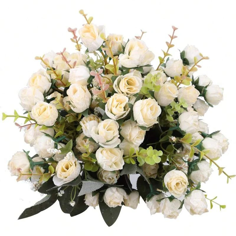 

Свадебный венок из искусственных шелковых роз