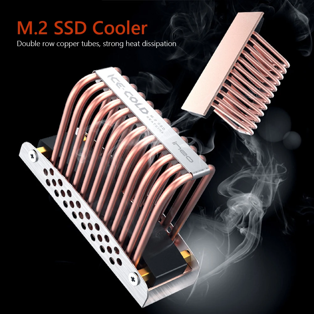 

SSD M.2 Solid State Heat Pipe Radiator Pure Copper Heat Pipe Double-sided Radiator Computer Assembly Accessories PC Accessories