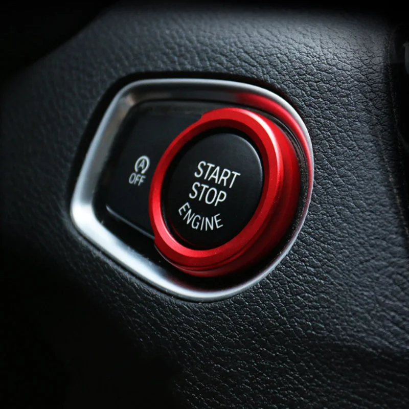 

Car engine start stop button ring car Key Start Button Decor Cover Sticker For BMW 1/2/3 series F20 F21 F30 X1 F48 Accessories
