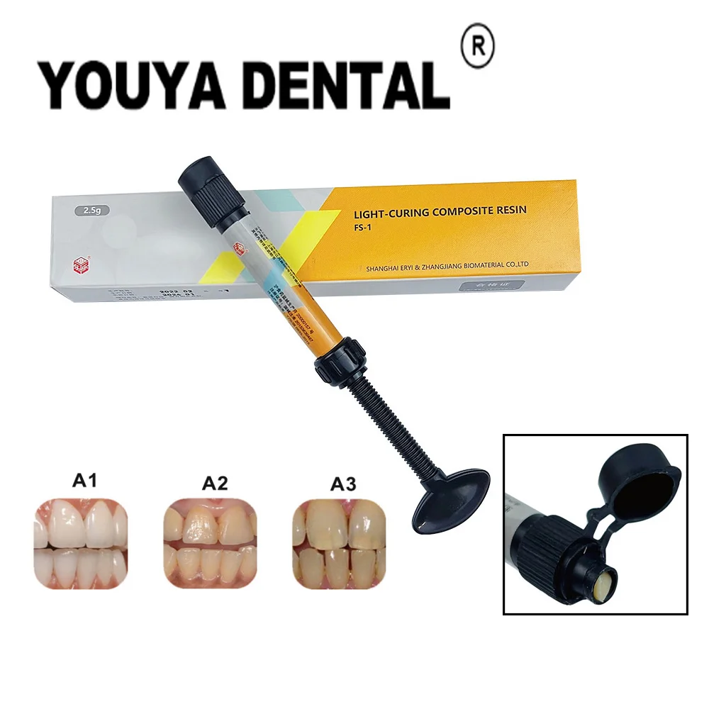

Dental Syringe Composite Curing Light Resin Dentist Materials Light Curing Resin A1 A2 A3 Shade Micro Hybrid Composite