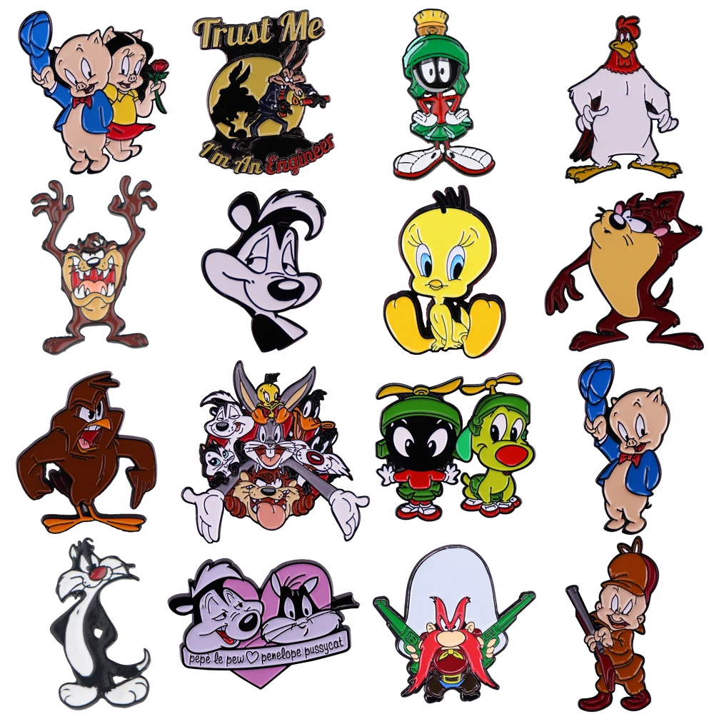 

Funny Cute Cartoon Rabbit Enamel Pin Lapel Pin for Backpack Briefcase Badges Brooch for Clothes Accessories Cool Fashion Gift