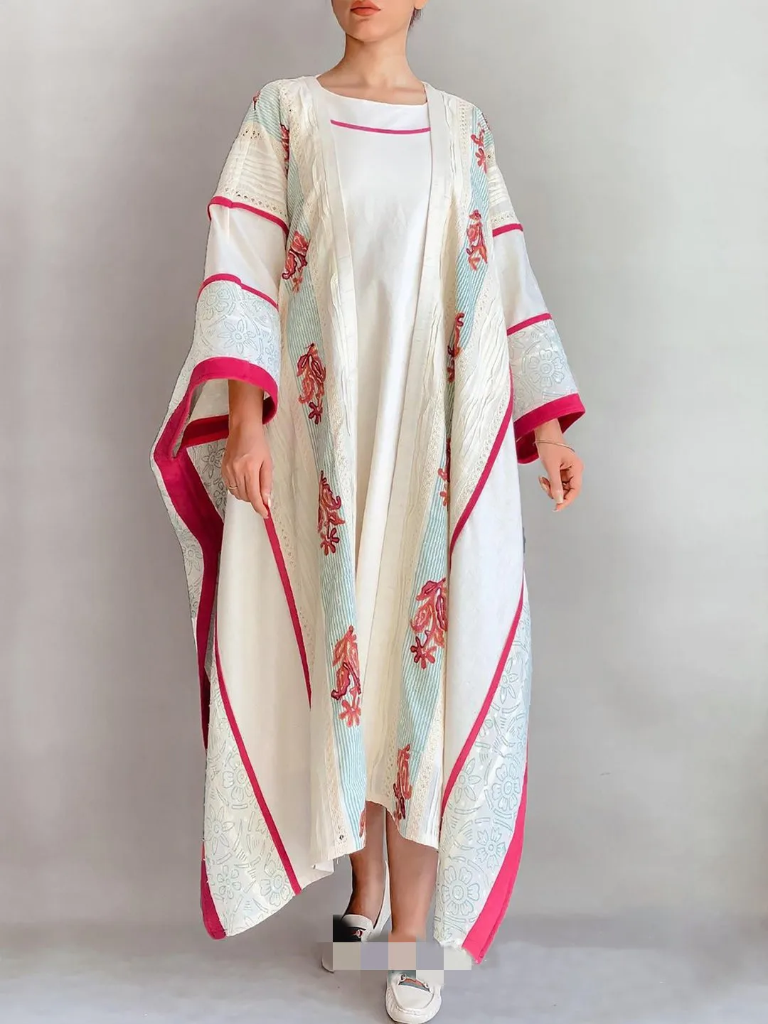 

Женское платье-макси с открытой абаей, этническое кимоно, кардиган, кафтан, хиджаб, Турецкая мусульманская одежда