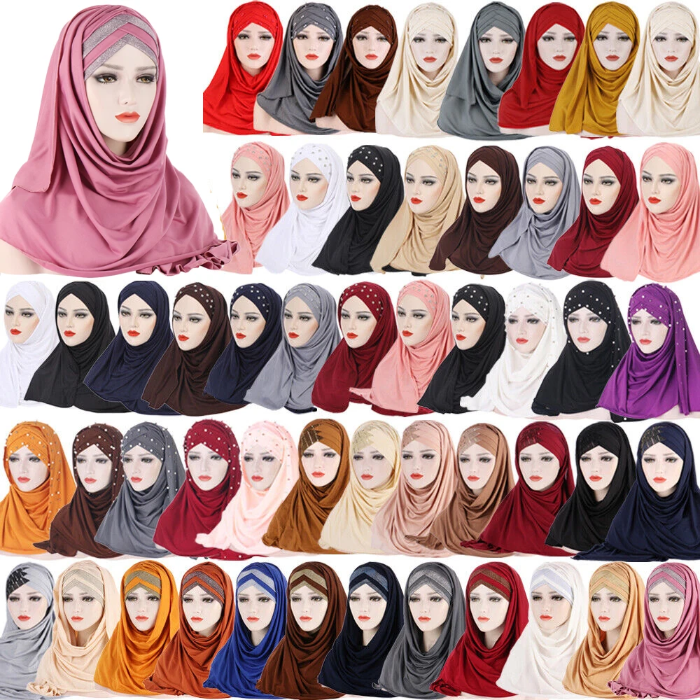 

Ramadan Muslim Women Instant Hijab Turban Shawls One Piece Amira Islam Bonnet Chemo Cap Prayer Headwear Wrap Turbante Hats Mujer