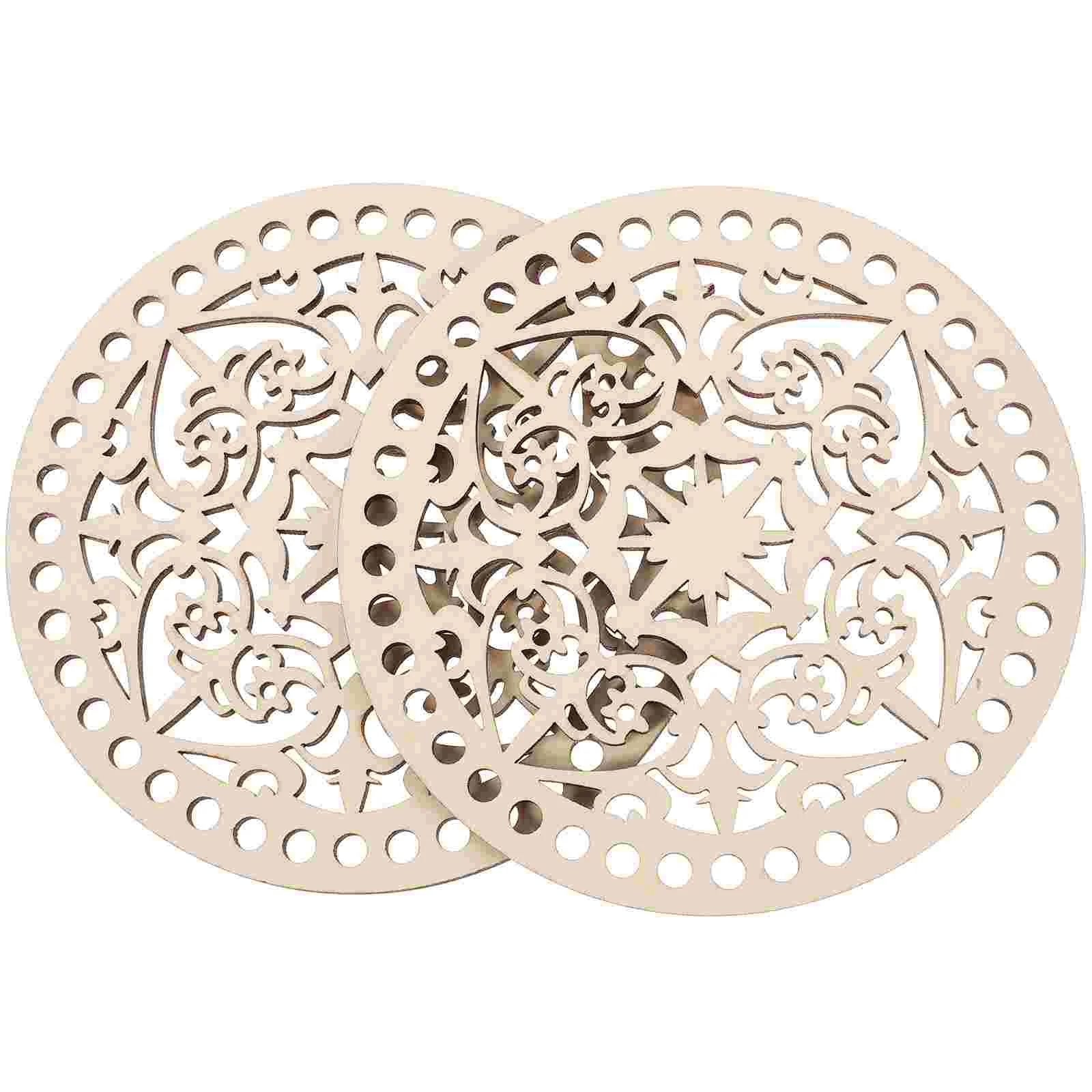 

Bottom Base Shaper Wood Crochet Wooden Handbag Diy Purse Slice Basket Insert Crafts Shoulder Round Accessories Material Homemade