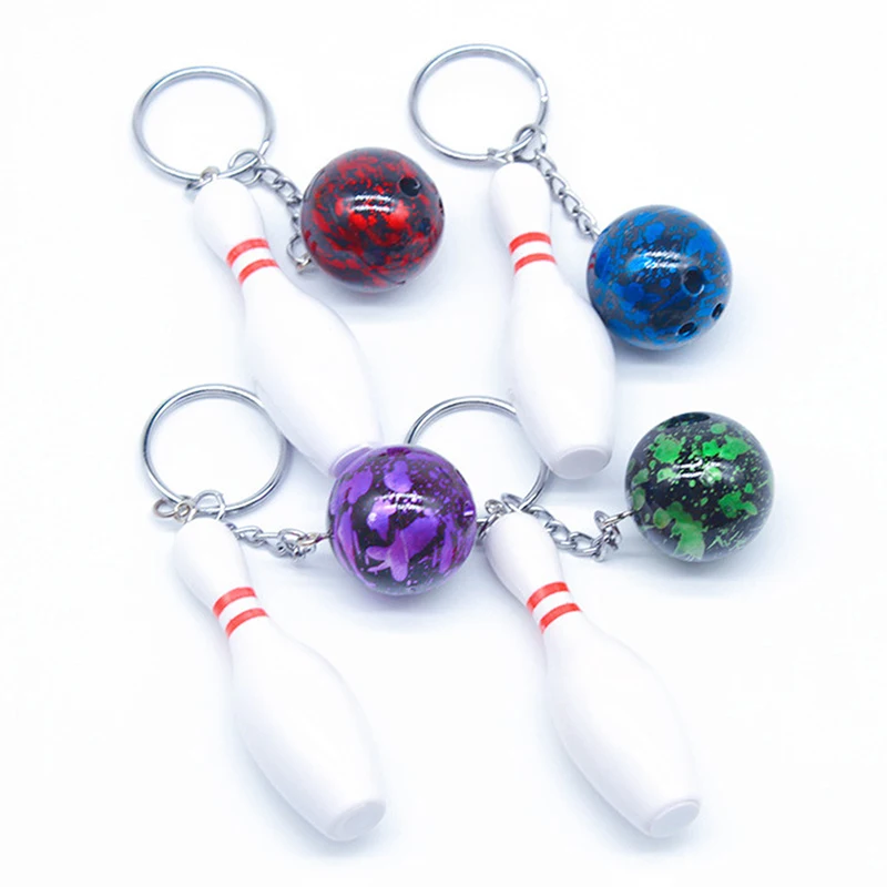 

1pc Bowling Metal Keychain Car Key Chain Key Ring Sports Souvenir Keyring Pendant For Man Women Gift Pendants Bowling Keychains
