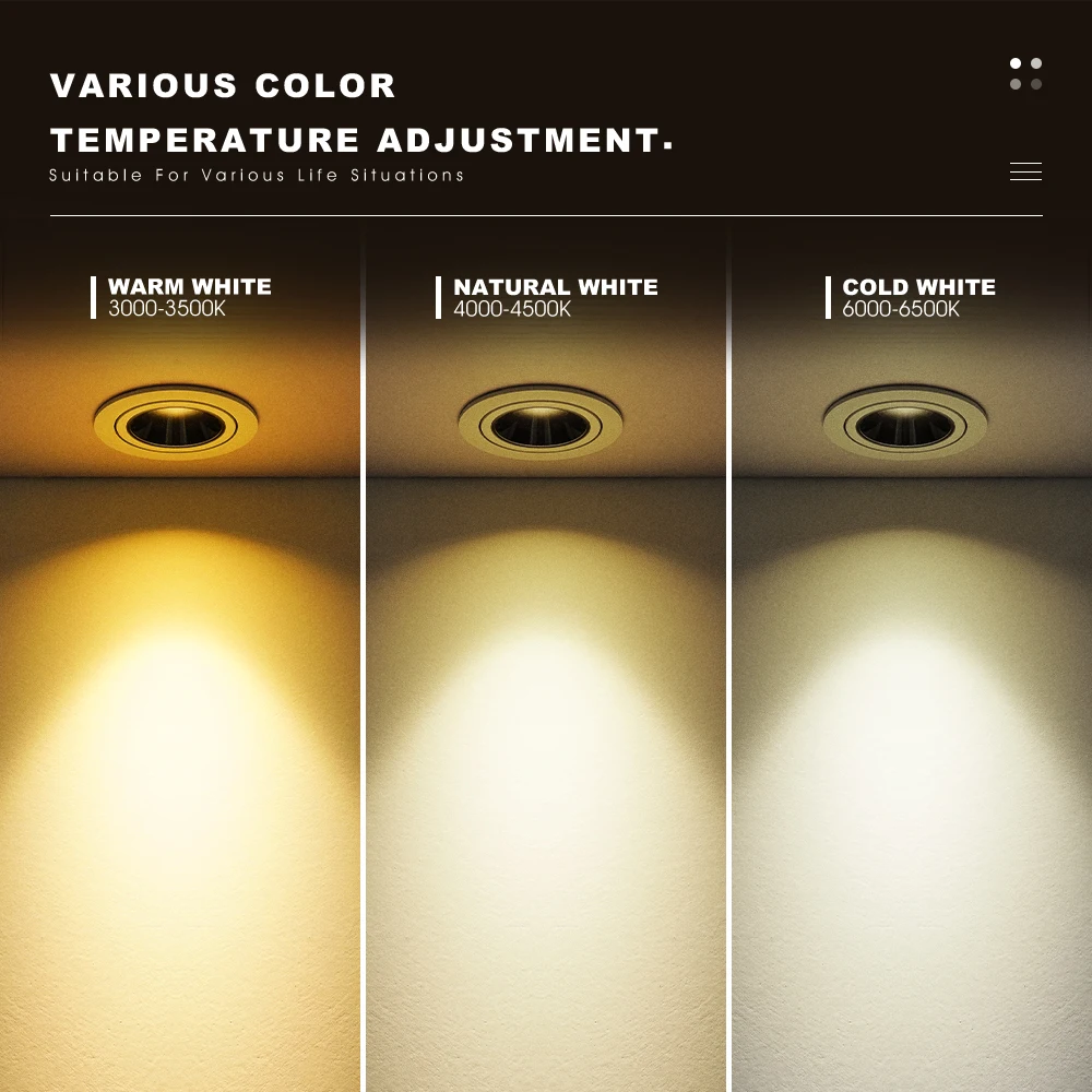 Светодиодный встраиваемый потолочный светильник с глубоким антибликовым