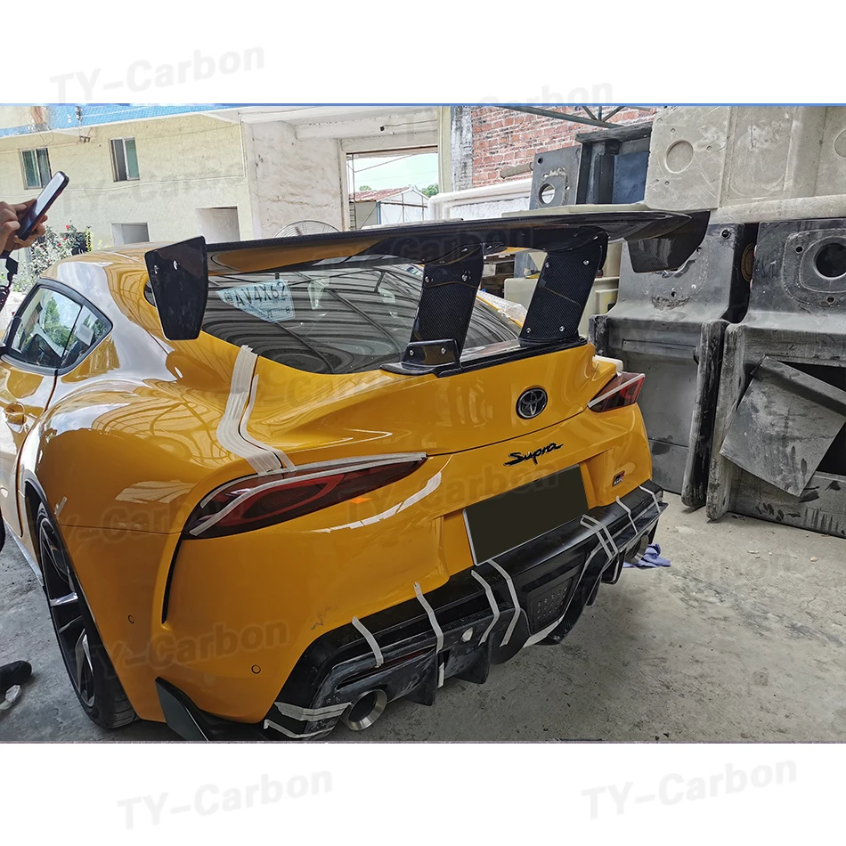 Спойлер из настоящего углеродного волокна в стиле VRS для Toyota Supra GR MK5 A90 A91, спойлер багажника, закрылки заднего крыла, переключатель багажника автомобиля FRP 2019+ (art.: 3920ced32c730) - 3920ced32c730