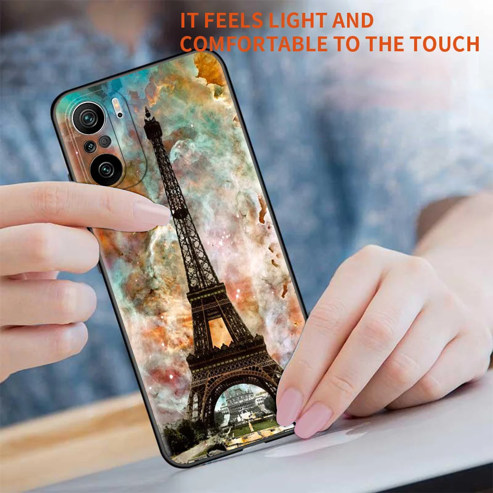 Модный чехол с Эйфелевой башней для Xiaomi Redmi Note 9S 9 8 10 Pro 11 7 8T 9C K40 9Pro черный мягкий из