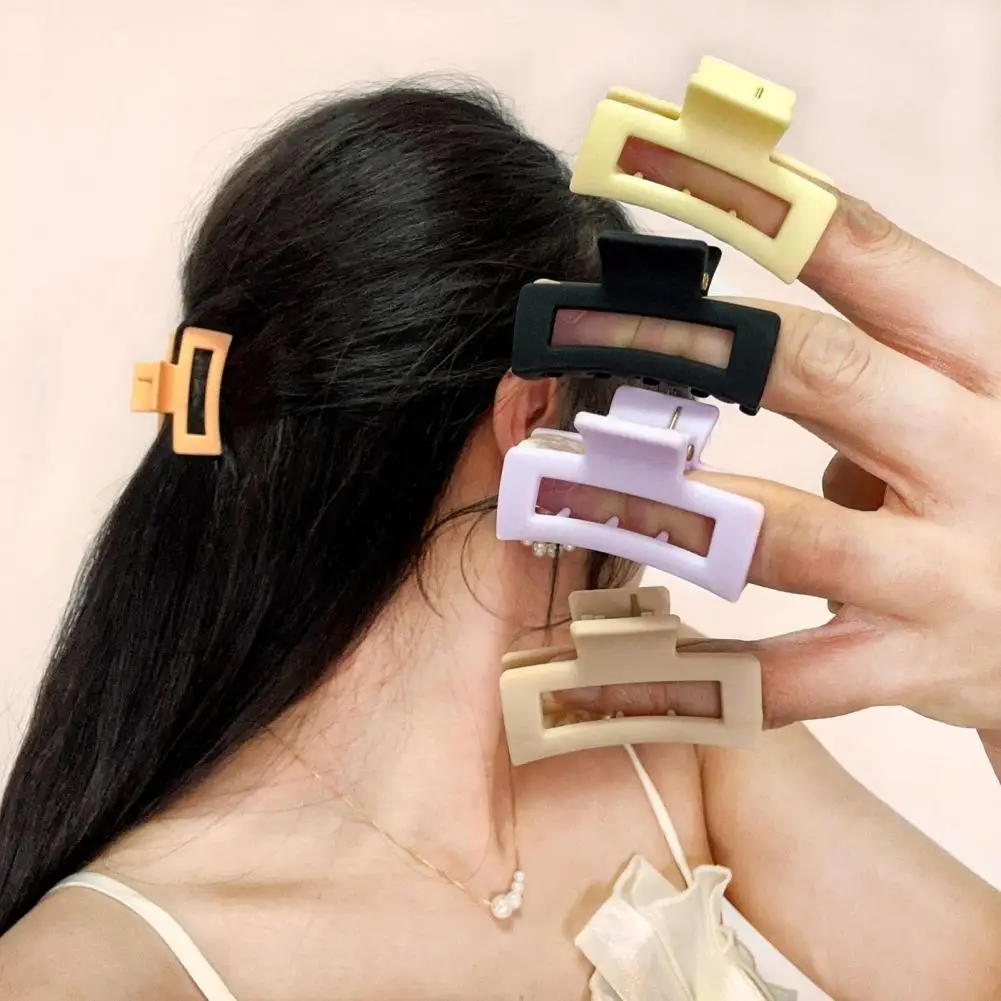 

Женский захват для волос полый удар против муравьев продолговатая форма нескользящий однотонный прочный органайзер для волос маленький размер легкая женская