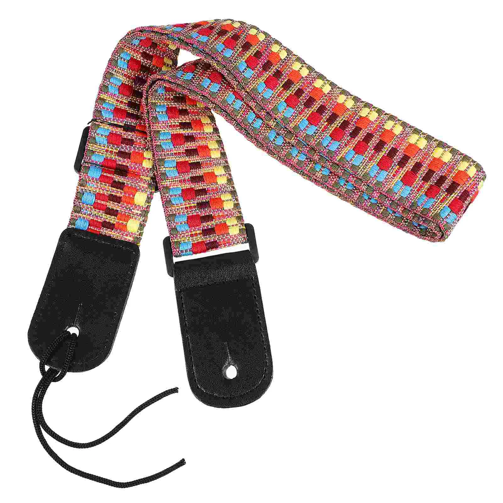

Ukulele Shoulder Belt Rainbow Pattern Belt Sling Adjustable Guitar Neck Belt Accessories
