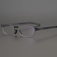 ultralight screwless small oval glasses frame women vintage retro optical prescription eyeglasses germany luxury brand eyewear