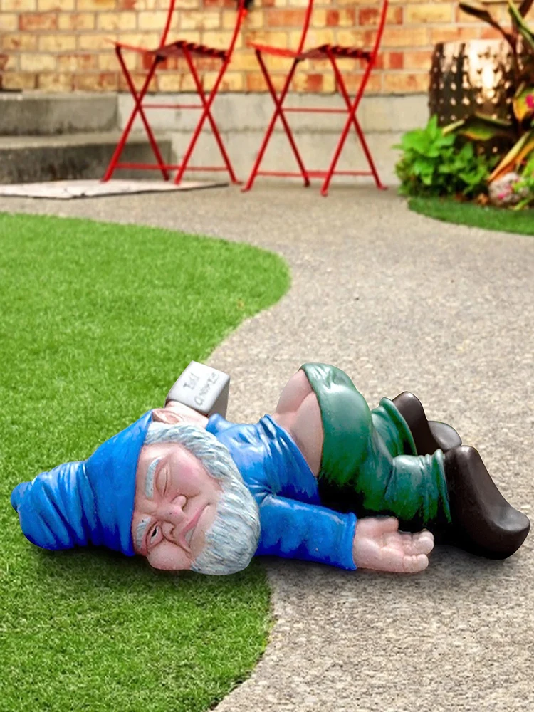 

Карликовая садовая декоративная статуэтка, полимерные гномы, садовые миниатюрные фигурки, статуэтка, ремесла, платье, домашний декор, скуль...