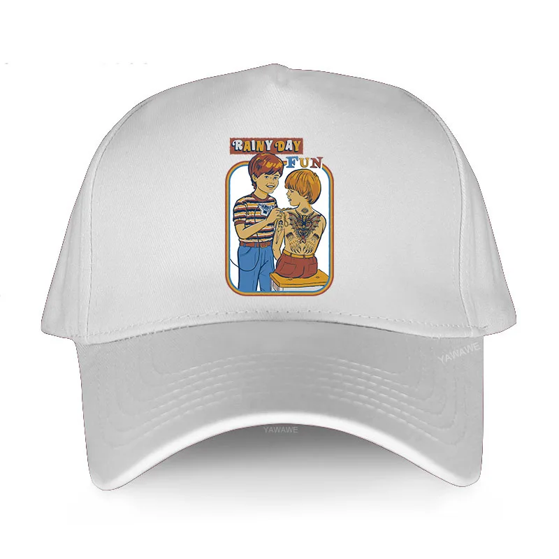 

Rainy Day Fun MEN Print Baseball Caps Letter print funny home tattoo kit Hip-Hop Trucker Unisex Sunhat Women Snapback Adjust Hat