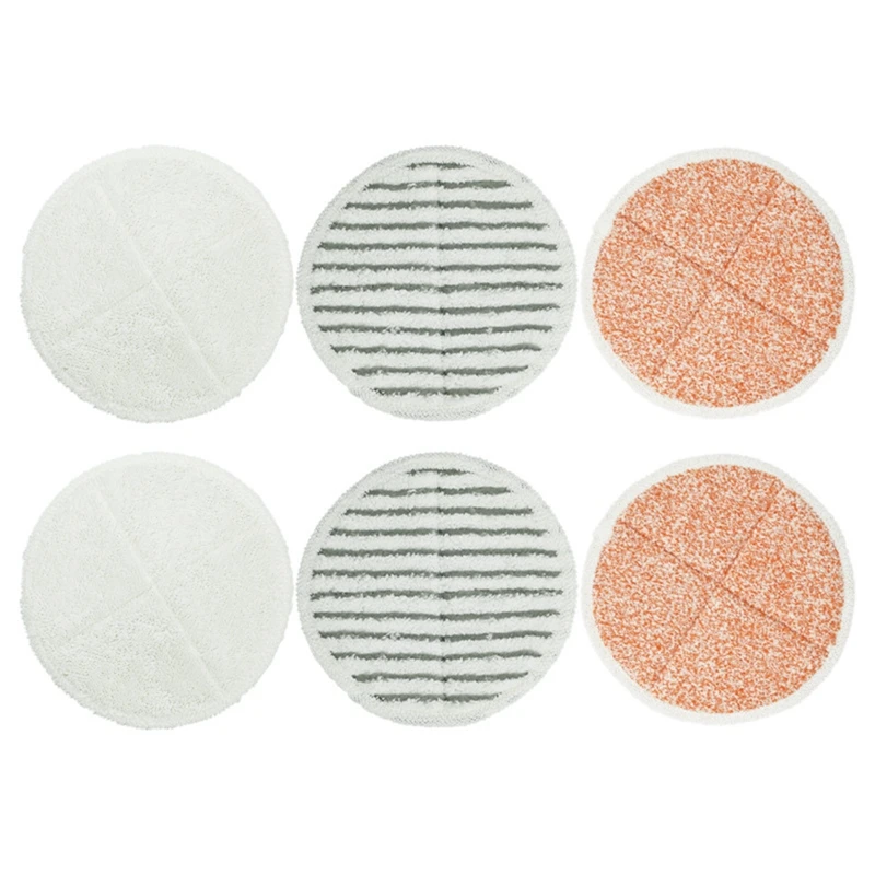 

6 Pack Steam Spin Mop Pads Replacement Set For Bissell Spinwave 2124 2039 2037 2039A