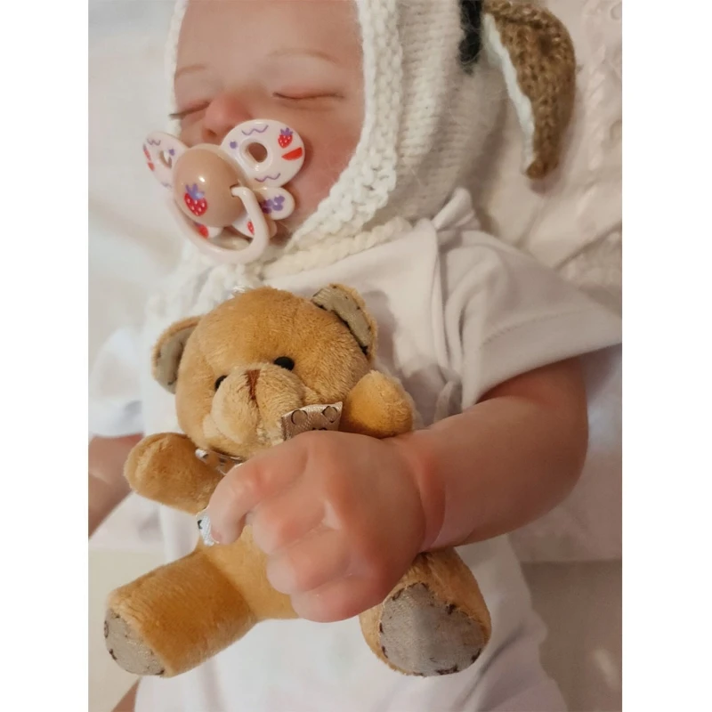 

Lifelike Vinyl Toddler Accompany Toys Durable for Little Kids Boys Girls Delicate Reborn Baby Doll Toy Rooted Eyelashes