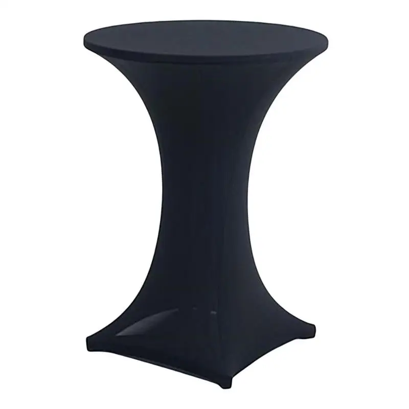 

Stretch Round Tablecloth Cocktail Spandex Table Cloth Bar Hotel Wedding Party Table Cover Multi-color Cocktail Table Covers 2023