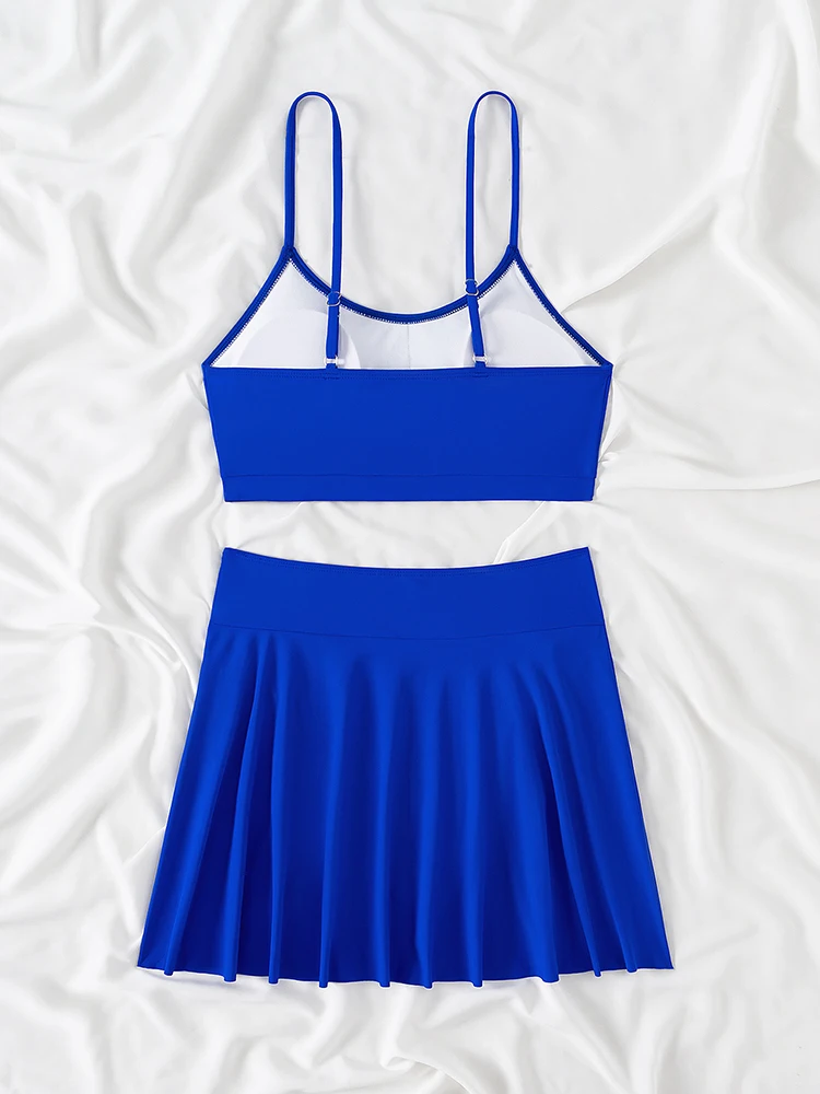 Бикини 2025 Новый купальник женский пуш-ап однотонный комплект бикини на слинге