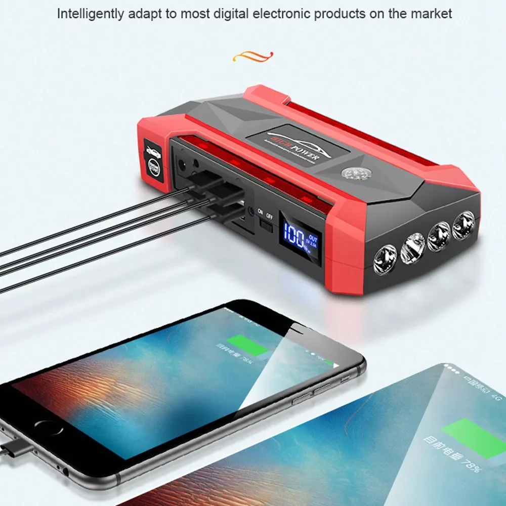 

Car Battery Starter Portable Charger 12V 30000mAh Auto Jump Starter Petrol Diesel Car Emergency Booster Start Power Supply