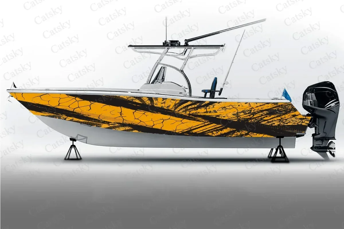 Трек векторная абстрактная нерегулярная графика наклейка на лодку упаковка