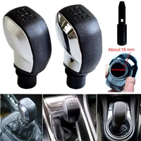 New Chrome Car ABS Gear Shift Knob Manual 5 Speed For Peugeot 106 206 306 406 107 207 307 407 301 308 2008 With Gaiter Cover