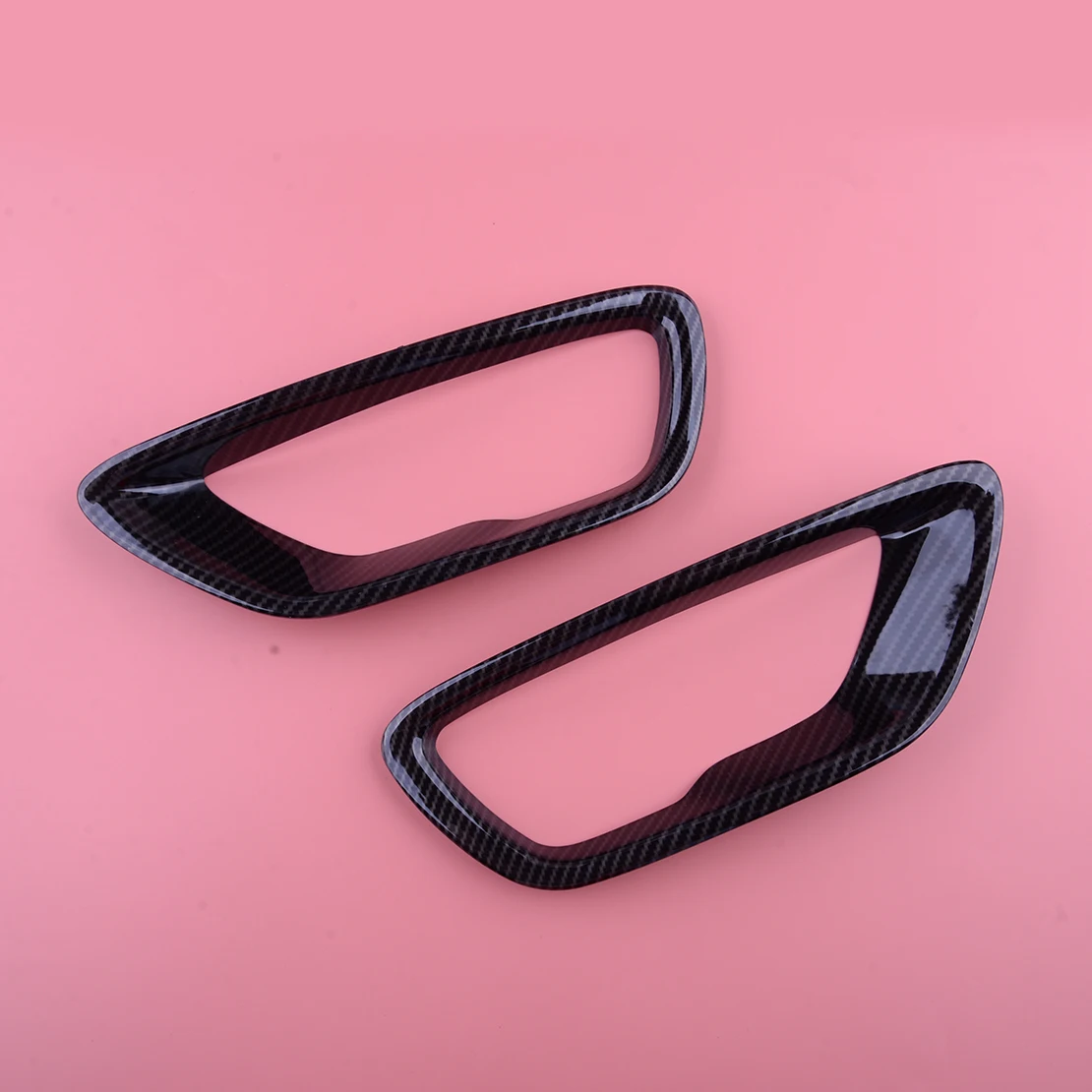 

1 Pair Carbon Fiber Style Black Front Left Right Fog Light Lamp Cover Frame Trim Fit for Jeep Grand Cherokee 2021 2020 2019 2018