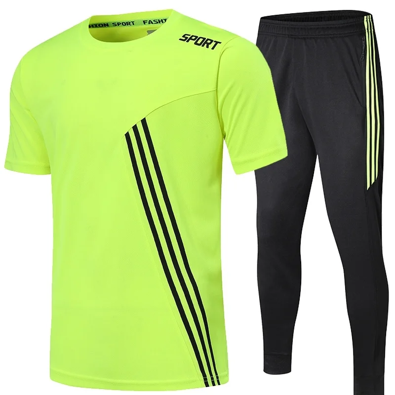 

Adult Soccer Jersey + pants Set survetement Football Kit Running sportswear Men Futbol Training Uniforms set De Foot