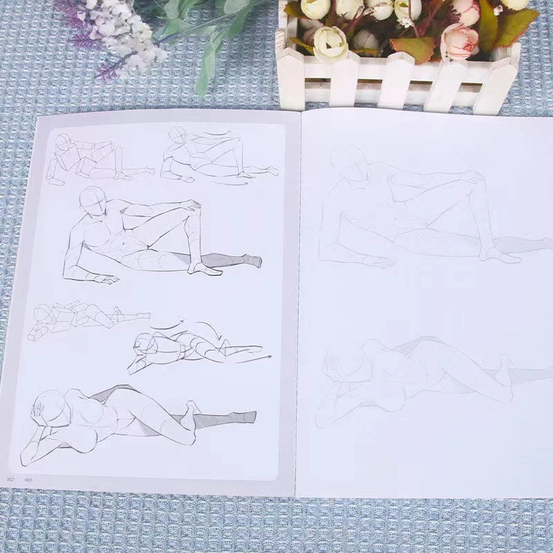 Игровая аниме структура человеческого тела. Динамическое уточнение книги персонажей для обучения по трассировке эскизов и рукописных учебников.