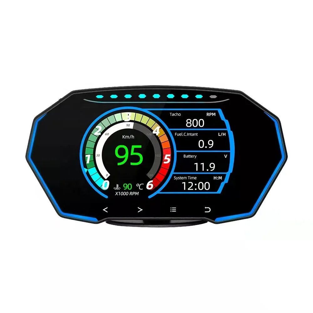 

2022 Touch screen button 5.5 inches car F11 head up display HUD auto on/off speedometer universal car electronic for all cars