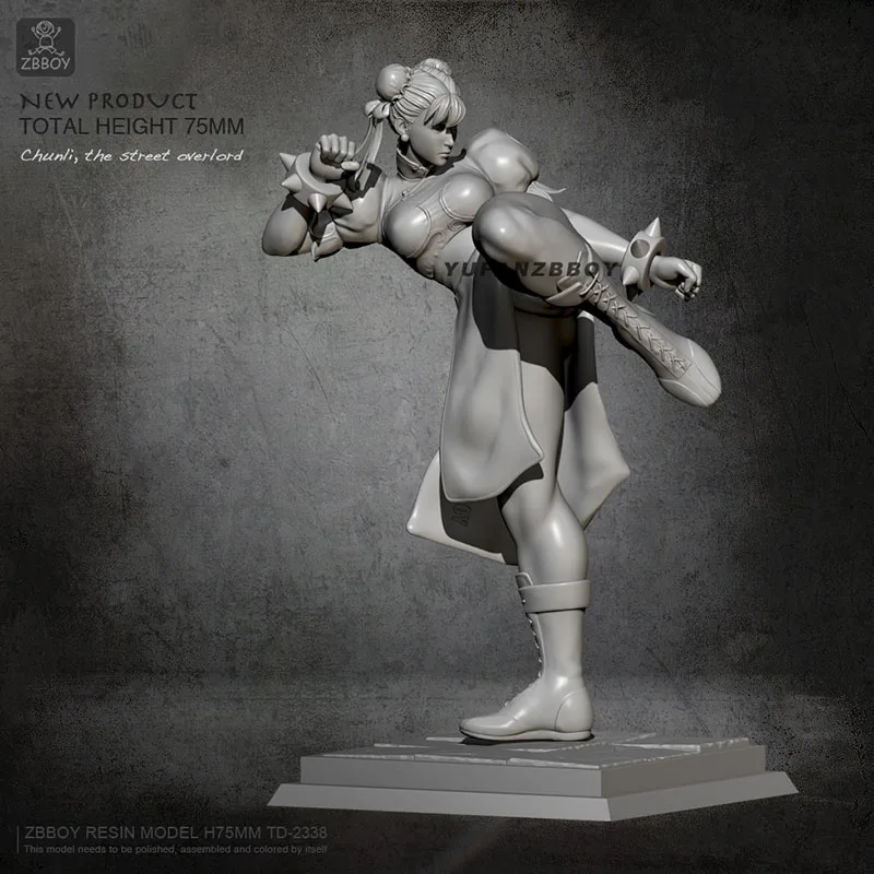 

1/24 75 мм уличный истребитель Chunli из смолы, солдат
