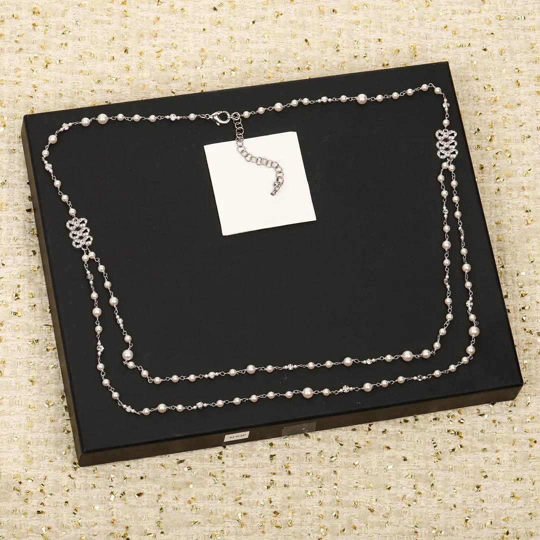 

Новое модное женское ожерелье IN2023, подвеска, модное ювелирное изделие, ожерелье-цепочка на свитер с бантом и стразами