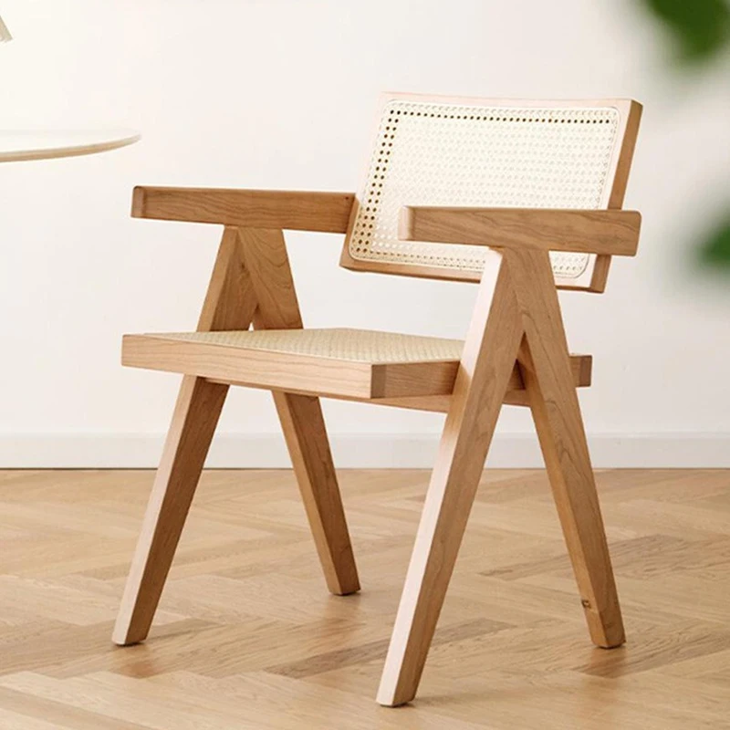

Bedroom Cafe Dining Chairs Kitchen Outdoor Desk Relaxing Dining Chairs Wood Armchair Silla Escritorio Balcony Furniture YY50DC