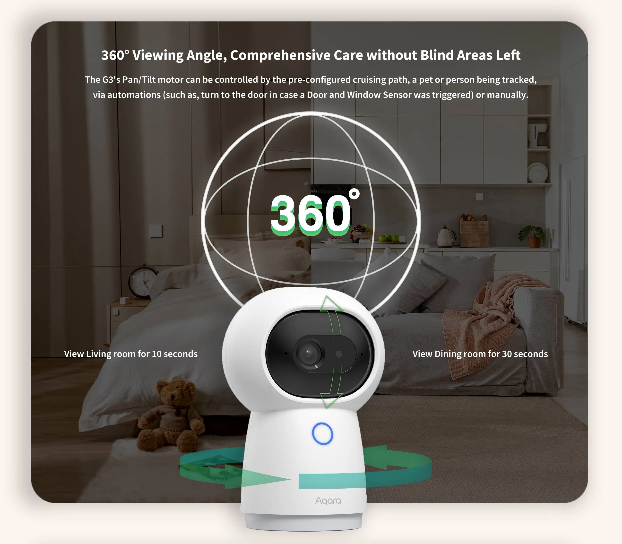 Фото Умный хаб Aqara G3 Gateway Edition с поддержкой Zigbee 3,0 P 2K HD 1296 ° с углом обзора, работает с приложением Apple HomeKit Aqara Home №4