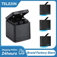 telesin battery charger storage box setbatterycable for hero 8 7 6 5 black battery for gopro hero 8 bateria camera accessories