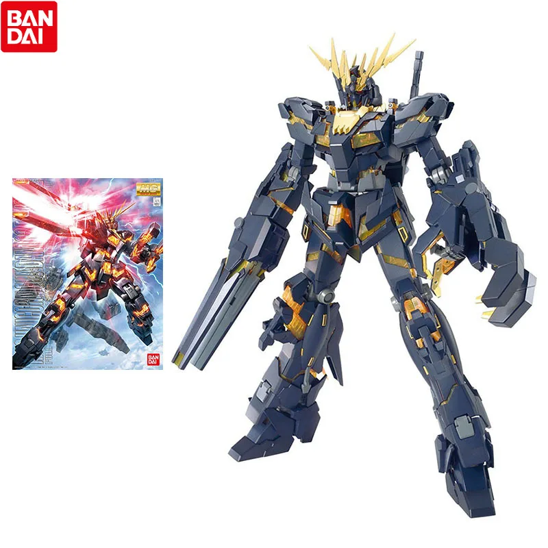 

Bandai Gundam Model Kit Anime Figure MG 1/100 Unicorn Gundam Banshee Genuine Gunpla Model Action Toy Figure Toys for Children