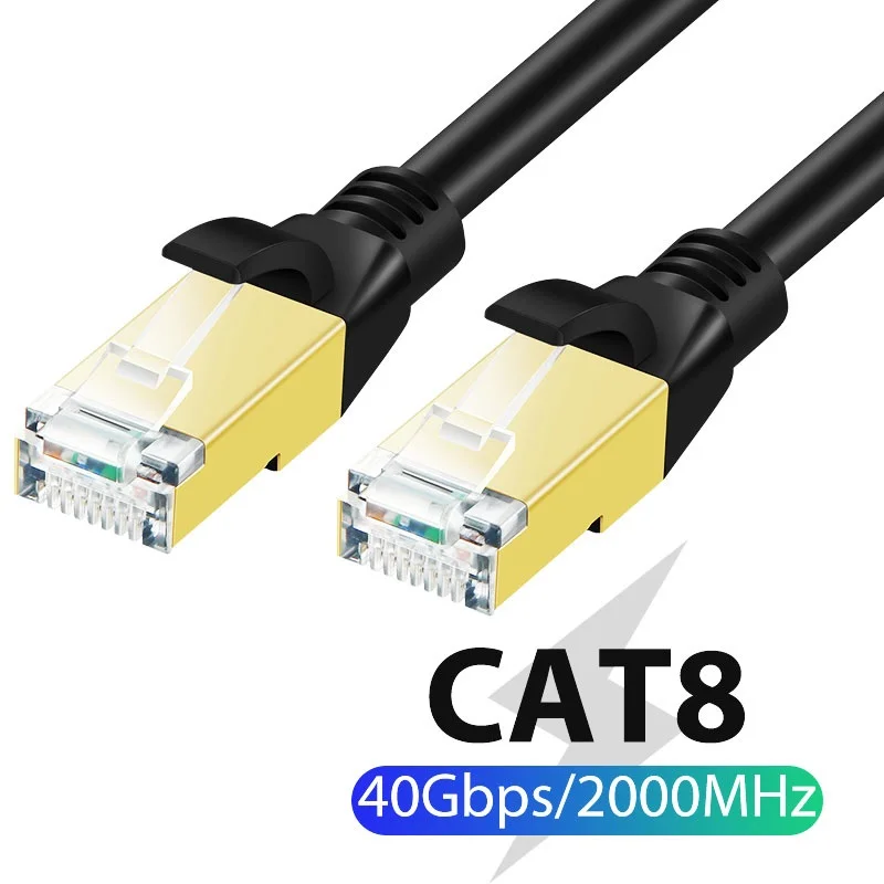 

Высокоскоростной Ethernet-Кабель B29023 Cat8, 40 Гбит/с, сетевой кабель Kat 8 Sstp RJ45, Соединительный шнур для ПК, модема, маршрутизатора, кабеля ноутбука