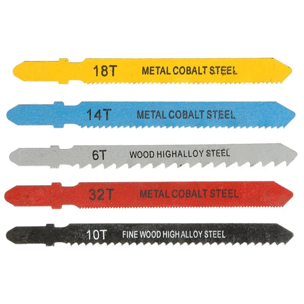 

14Pcs T-Shank HCS JigSaw Blades 6T/8T/10T/14T/18T/24T/32T Cutting Saw Blade For Plastic Wood Cutting Tools