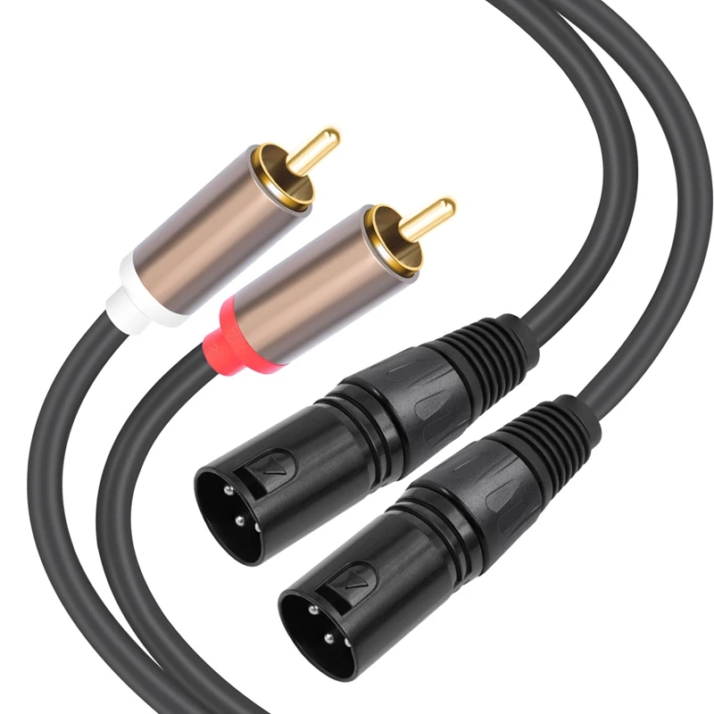 2RCA-2Xlr 3-жильный кабель XLR Микшерный усилитель мощности