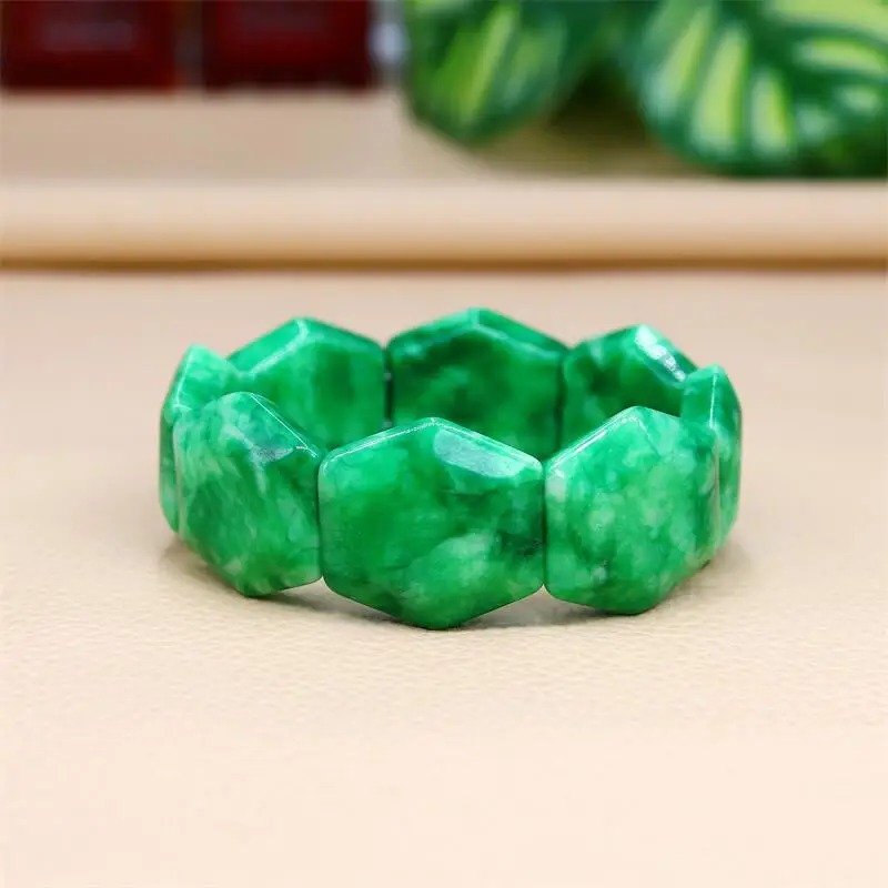 

Jade Bracelets for Women Natural Amulet Talismans Charm Bangle Jewelry Stone Green Bangles Beaded Emerald Carved Jasper Vintage