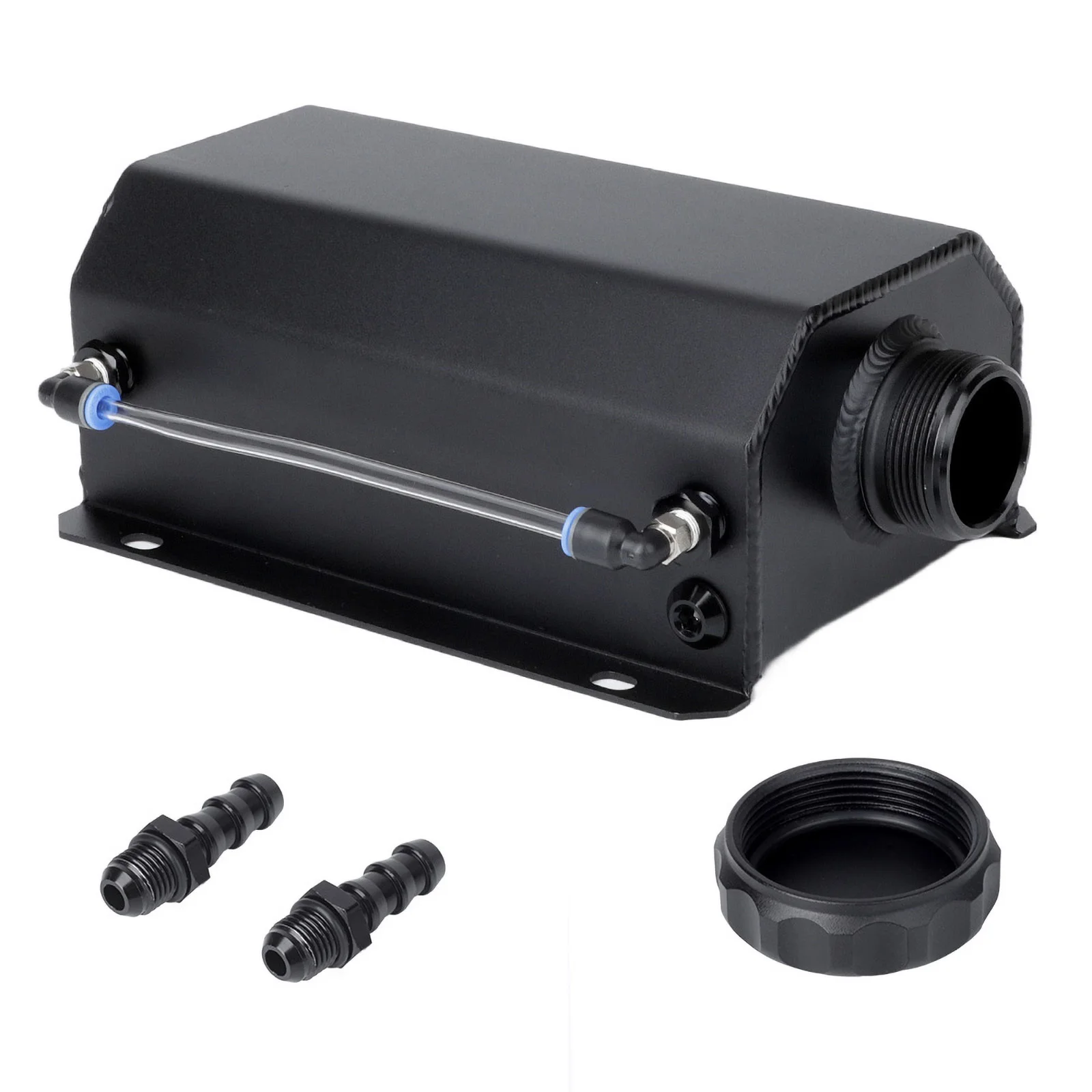 

Универсальный алюминиевый охлаждающий радиатор 2 л, переливной резервуар, маслоуловитель, резервуар, резервуар с дренажным клапаном, резервуар для масла, топливный бак