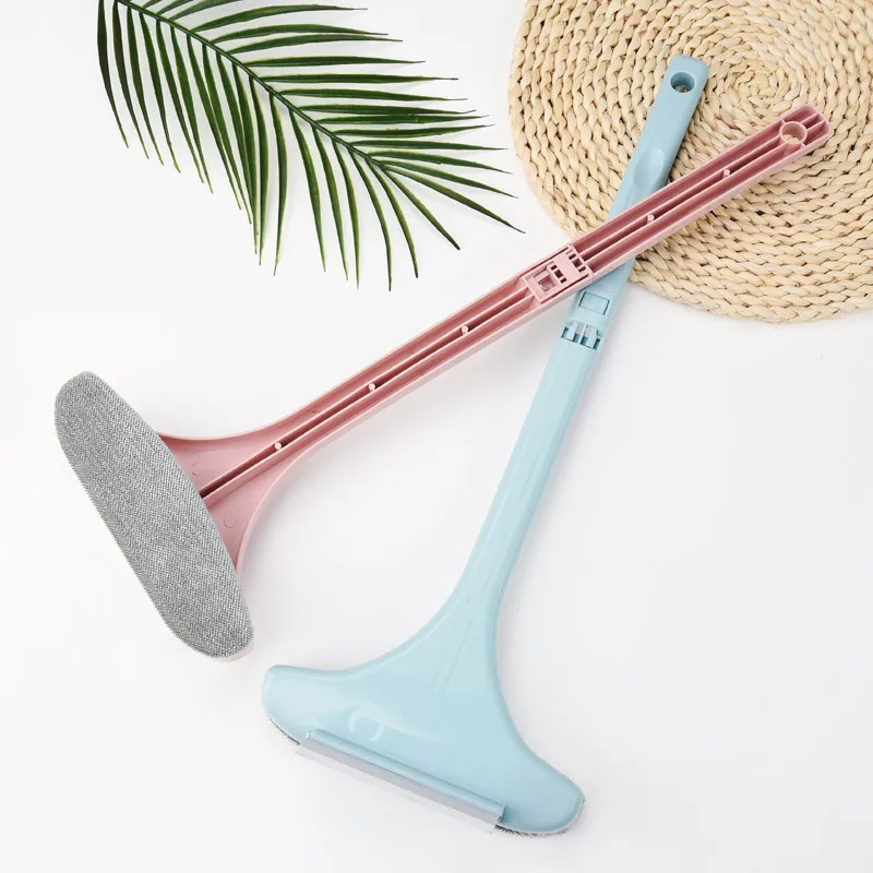 

1Pcs 2 IN 1 Washing Window Supplies Dust Cleaning Brush Portable 2Colors Long Handle Removable PP/Flannelette Clean Tools