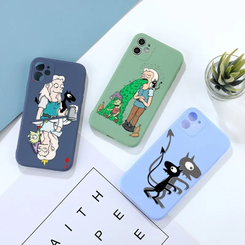 Чехол для телефона с аниме-развлечениями для IPhone 14 11 12 13 Pro Max X XR XSMax 6 6S 7 8 Plus SE 2022, Мягкий Квадратный цветной чехол для телефона