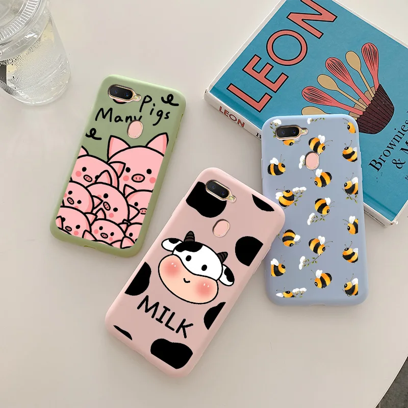 

For OPPO A7 Case Fashion Painted Silicone Soft Shell TPU For OPPO Ax7 Case Cute Cartoon Animal Pattern Cover For OPPO A7n Coque