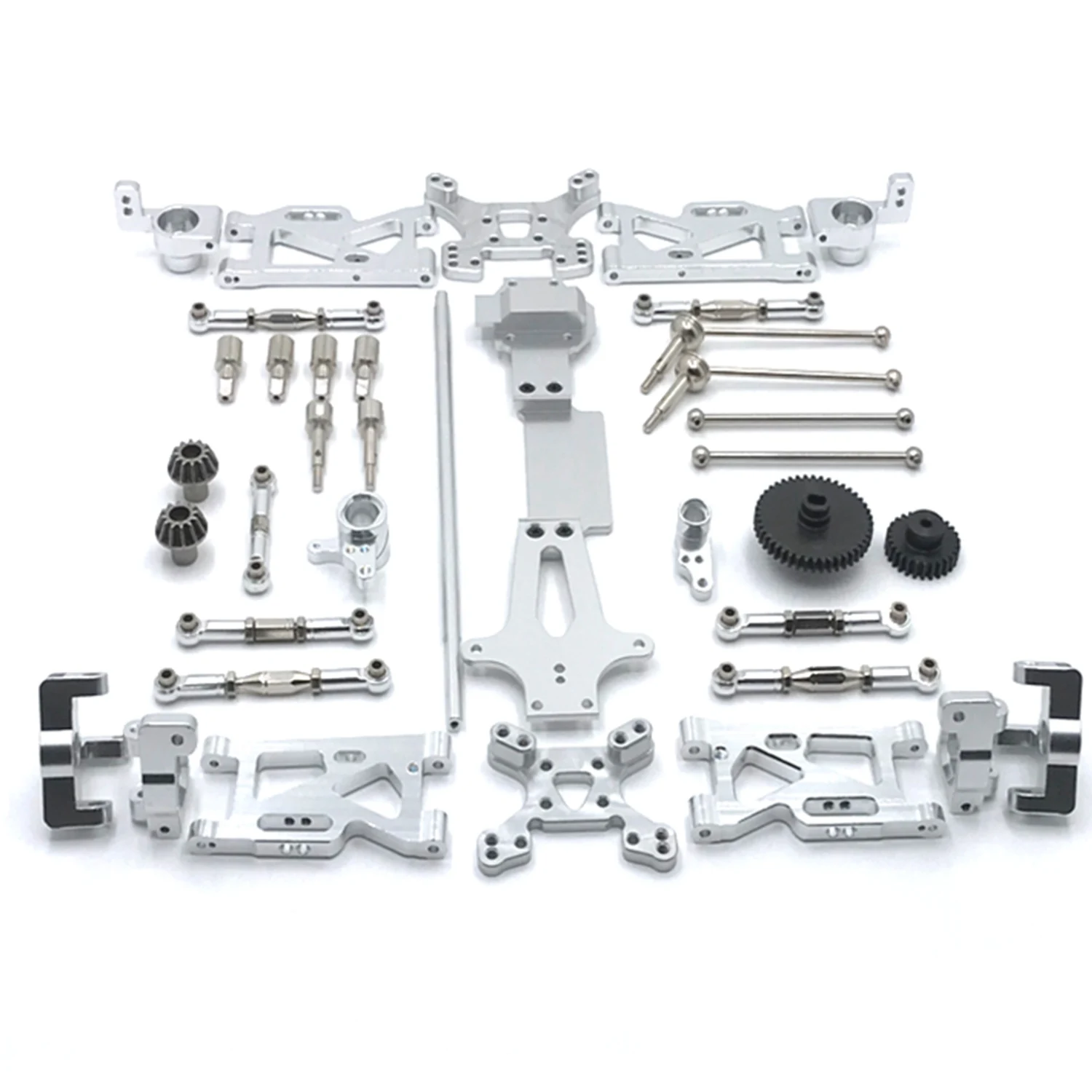 

1 Set Complete Upgrade Parts Kit for WLtoys 144001 1/14 RC Car Off Road Buggy Metal Replacement Accessories