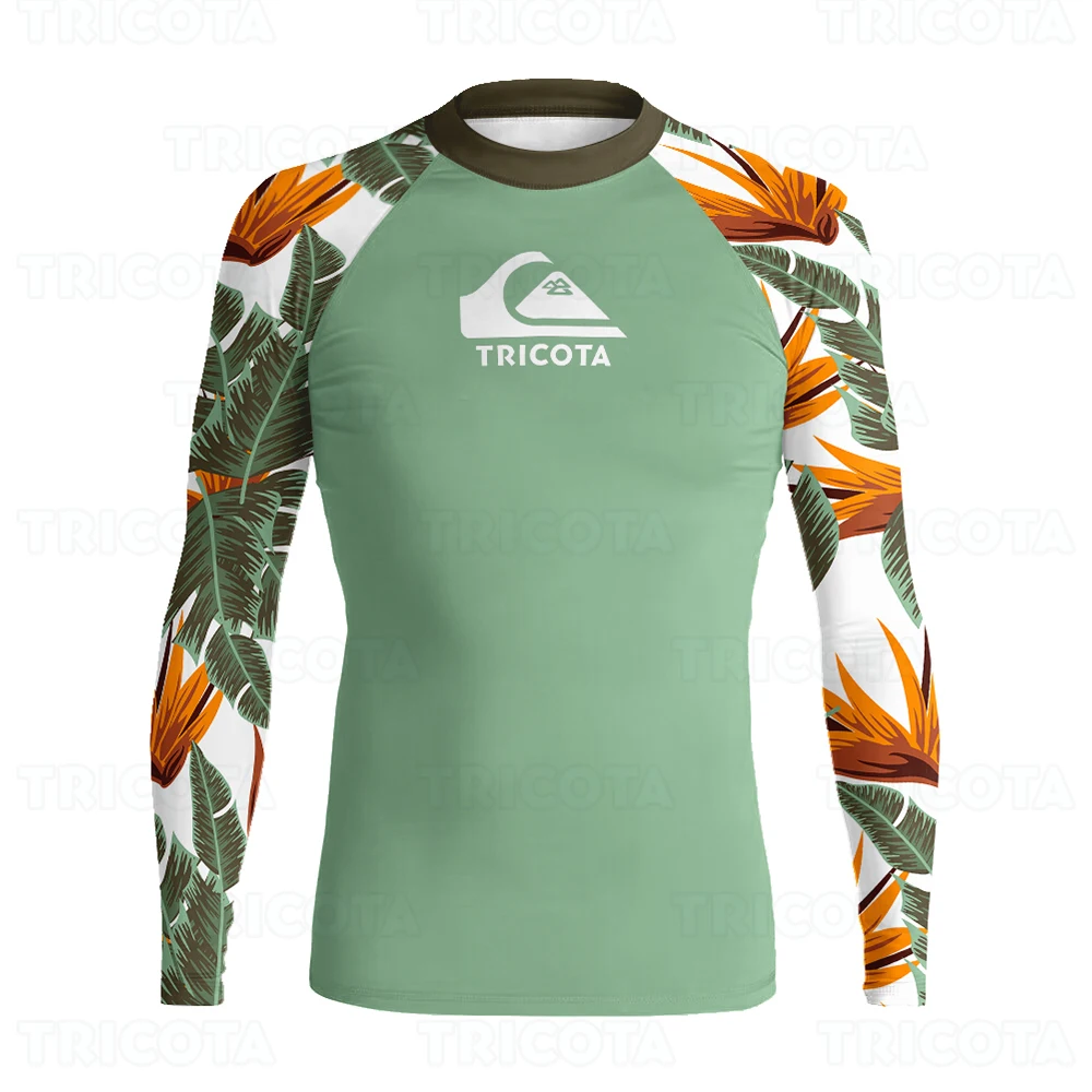 Мужская плавательная футболка одежда для серфинга с защитой от сыпи рубашки