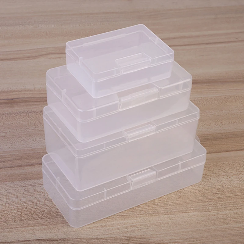 

Transparent Rectangular Plastic Storage Box Organizer Stickers Box Desktop Container Washi Tape Stickers Box Art Case Stationery