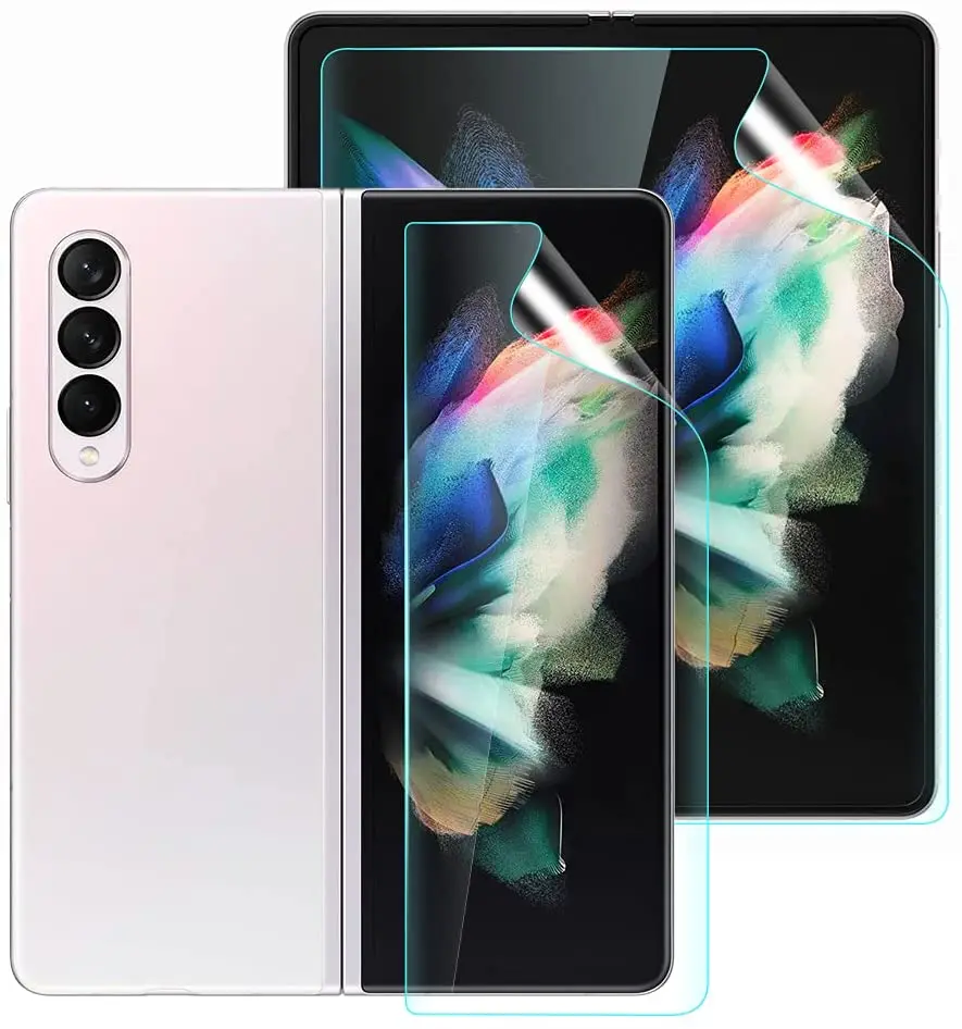 3 в 1 для Samsung Galaxy Z Fold 4 5G Гидрогелевая мягкая защита HD экрана снаружи внутри