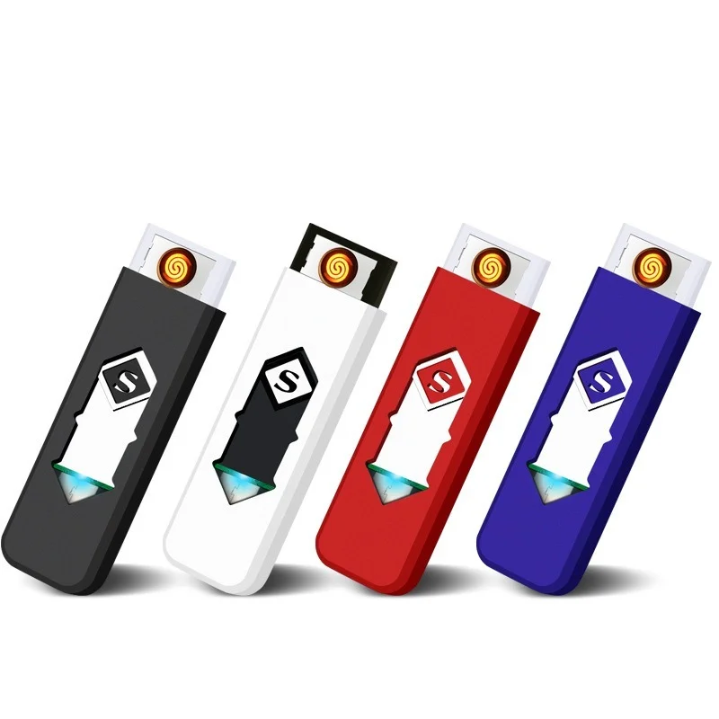 

New Windproof Metal USB Lighter Torch Retractable Charging Arc Kitchen Windproof Lighters Men's Cigarette Accessories Wholesale