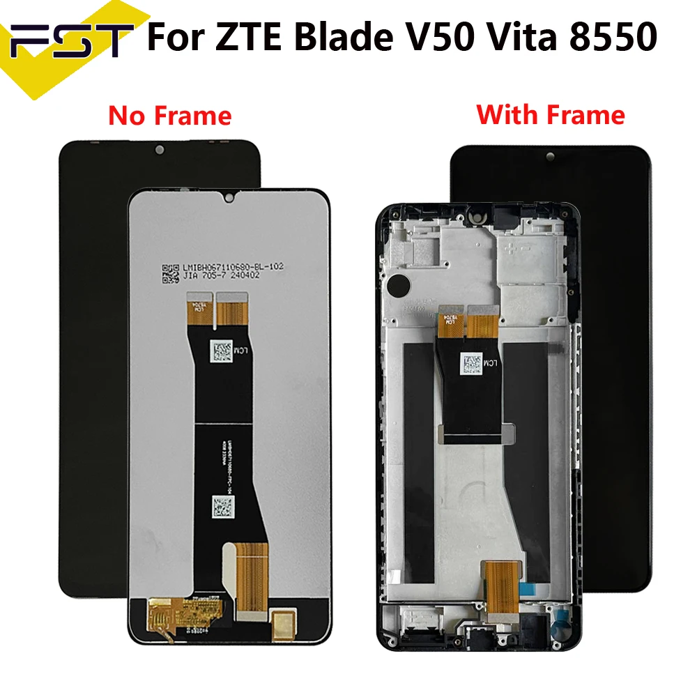 Фото Оригинальный ЖК-дисплей 6,75 дюйма для ZTE Blade V50 Vita 8550, ЖК-дисплей + сенсорный экран в сборе для ZTE V50Vita, ЖК-дисплей с рамкой №2